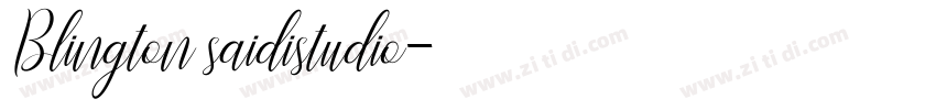 Blington saidistudio字体转换 Blington saidistudio字体转换